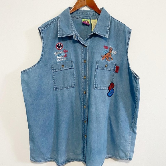 Scooby Doo Vintage Y2K Denim Vest - Picture 2 of 7